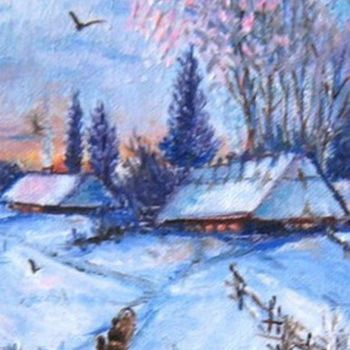 Картина под названием "Дороги зимние" - Svetlana Demchenko, Подлинное произведение искусства