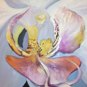 Painting titled "Orchid. Intimate mo…" by Svet Schiel Gallery, Original Artwork, Oil