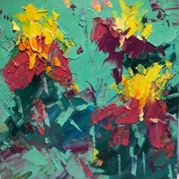 绘画 标题为“Abstract flowers 14…” 由Svitlana Andriichenko, 原创艺术品, 油