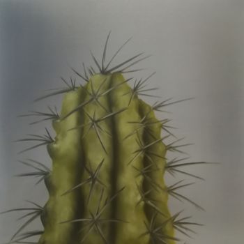 Painting titled "kaktus 1" by Svitlana Deutsch (Svetlana Doich), Original Artwork, Oil