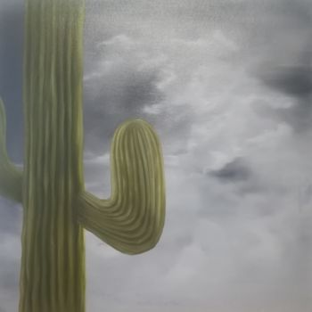 Peinture intitulée "kaktus" par Svitlana Deutsch (Svetlana Doich), Œuvre d'art originale, Huile