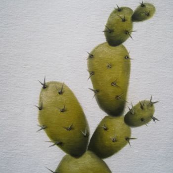 Painting titled "kaktus 216" by Svitlana Deutsch (Svetlana Doich), Original Artwork, Oil