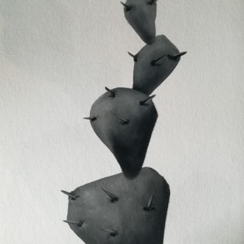 「kaktus 241」というタイトルの絵画 Svitlana Deutsch (светлана дойч)によって, オリジナルのアートワーク, オイル