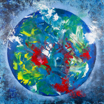 Ζωγραφική με τίτλο "our planet" από Svitlana Miku, Αυθεντικά έργα τέχνης, Ακρυλικό