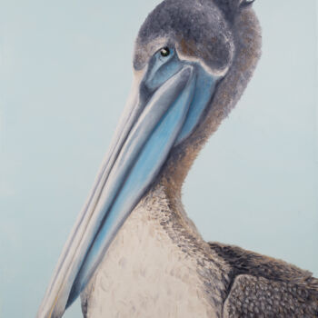 Painting titled "Pelican 2" by Svitlana Miku, Original Artwork, Oil