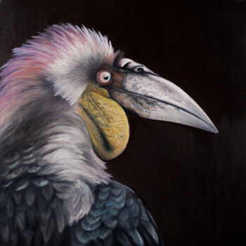 Painting titled "Amazing bird" by Svitlana Miku, Original Artwork, Oil