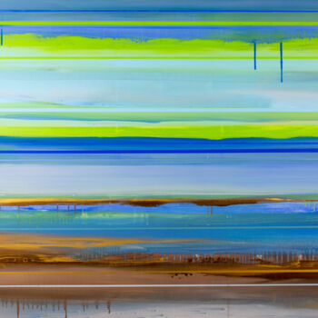 Картина под названием "Striped abstract ho…" - Svitlana Miku, Подлинное произведение искусства, Акрил