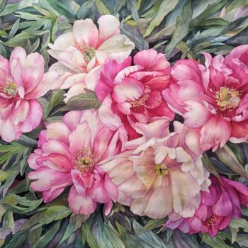 Painting titled "Spring flowers" by Svitlana Oleksandrova, Original Artwork, Watercolor