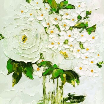 绘画 标题为“Hydrangea Painting…” 由Svitlana Prokopalo, 原创艺术品, 油