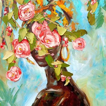 Картина под названием "African Queen Paint…" - Svitlana Prokopalo, Подлинное произведение искусства, Масло