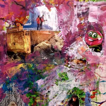 Collages intitolato "Разноцветные зима" da Svitlana Zenkov, Opera d'arte originale