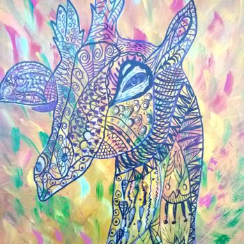 绘画 标题为“Жираф” 由Svitlana Zenkov, 原创艺术品, 丙烯