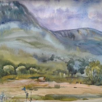 "paysage de montagne" başlıklı Tablo Svitlana Rasymiene tarafından, Orijinal sanat, Suluboya