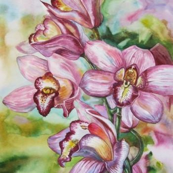 Malarstwo zatytułowany „Орхидея” autorstwa Светлана Растегина, Oryginalna praca