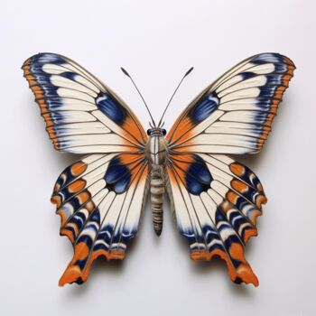 Digitale Kunst getiteld "Butterfly 3" door Swannai, Origineel Kunstwerk, AI gegenereerde afbeelding