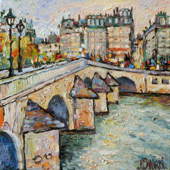 Painting titled "PONT ROYAL" by Nicifor Swiristuhin, Original Artwork, Oil