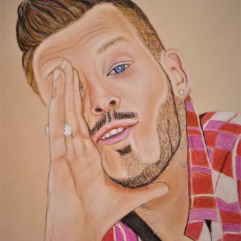 Dibujo titulada "Portrait de Matt Po…" por Sybartiste, Obra de arte original