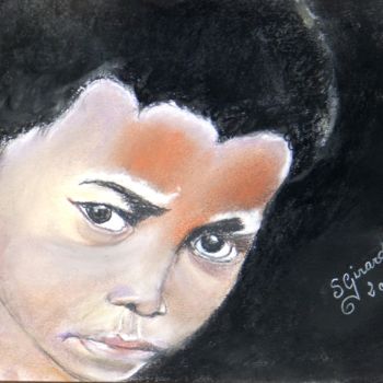 Drawing titled "Le jeune Nordine" by Sybartiste, Original Artwork, Pastel