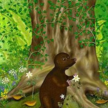 Painting titled "Dancing Mole - Summ…" by Sybille Sterk, Original Artwork, Oil