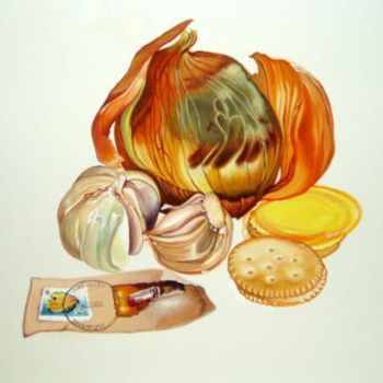Desenho intitulada "Garlic" por Ishen Design, Obras de arte originais