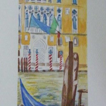 Painting titled "2014-130-venise" by Sye, Original Artwork, Watercolor