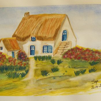 Painting titled "2014-25-chaumiere.j…" by Sye, Original Artwork, Watercolor