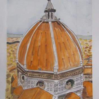 Malerei mit dem Titel "2014-95-florence" von Sye, Original-Kunstwerk, Aquarell