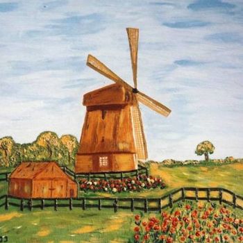 Peinture intitulée "1999-01-le-moulin-d…" par Sye, Œuvre d'art originale, Huile