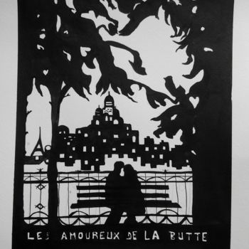 Painting titled "2016-10- Les amoure…" by Sye, Original Artwork, Ink