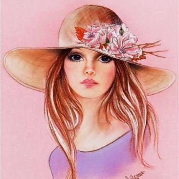 Peinture intitulée "Flower Power" par Sylvie Geneste, Œuvre d'art originale, Pastel