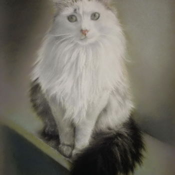 Painting titled "Vilou" by Sylvie Geneste, Original Artwork, Pastel