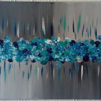 Painting titled "Guirlande de fleurs…" by Sylvaine Lissajoux, Original Artwork, Acrylic