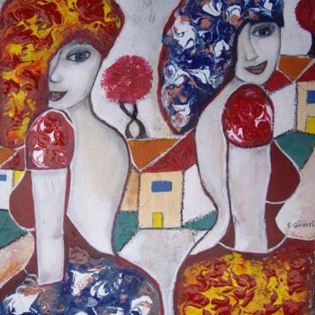 Pittura intitolato "Joie de vivre" da Sylvie Oliveri, Opera d'arte originale, Acrilico