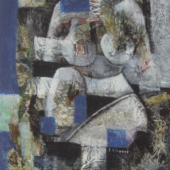 Malerei mit dem Titel "Cubisme au féminin" von Sylvie Oliveri, Original-Kunstwerk, Acryl