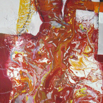 Schilderij getiteld "La robe d'été" door Sylvie Oliveri, Origineel Kunstwerk, Acryl