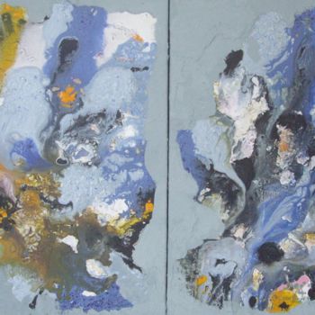 Malarstwo zatytułowany „Abstract 1 et 2” autorstwa Sylvie Oliveri, Oryginalna praca, Akryl