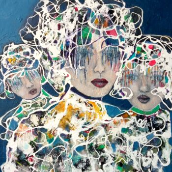 "Elle en voit de tou…" başlıklı Tablo Sylvie Oliveri tarafından, Orijinal sanat, Akrilik Ahşap Sedye çerçevesi üzerine monte…