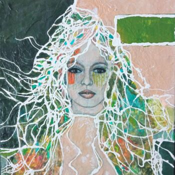 Pintura titulada "Icône 4. Façon BB" por Sylvie Oliveri, Obra de arte original, Acrílico Montado en Bastidor de camilla de m…