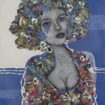 Картина под названием "Bella" - Sylvie Oliveri, Подлинное произведение искусства, Акрил Установлен на Деревянная рама для но…