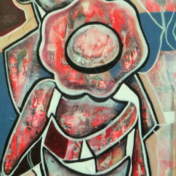 Картина под названием "Les amoureux aux ch…" - Sylvie Oliveri, Подлинное произведение искусства, Акрил