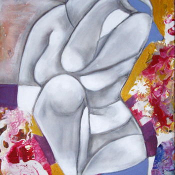 Pintura titulada "Souvenirs de Barcel…" por Sylvie Oliveri, Obra de arte original, Acrílico
