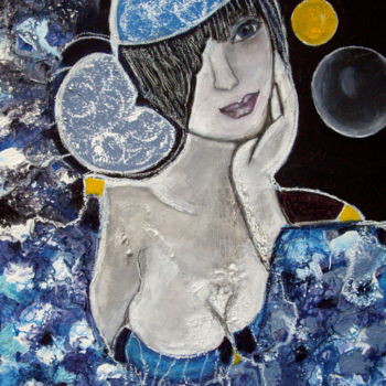 Peinture intitulée "Recherche d'inspira…" par Sylvie Oliveri, Œuvre d'art originale, Acrylique