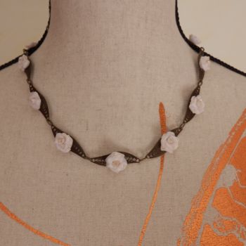 Artisanat intitulée "Collier ras de cou…" par Les Idées D'Ida, Œuvre d'art originale, Colliers