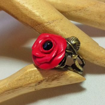 Artcraft με τίτλο "Bague romantique "R…" από Les Idées D'Ida, Αυθεντικά έργα τέχνης, Δαχτυλίδια