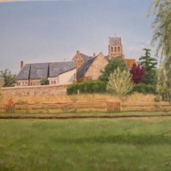 Painting titled "Molinchart, Village" by Sylvie Kettenmeyer, Original Artwork