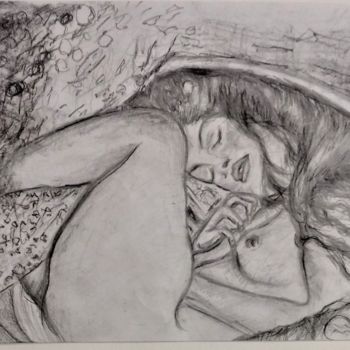 Drawing titled "D'après l'œuvre de…" by Sylvain Zabeth, Original Artwork, Pencil