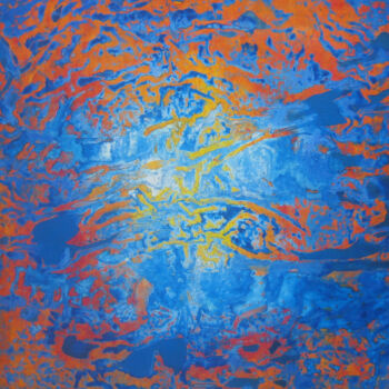 Картина под названием "Emergence" - Sylvain Clercant, Подлинное произведение искусства, Акрил Установлен на Деревянная рама…