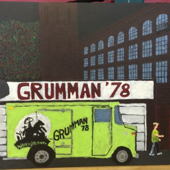 Peinture intitulée "Le Grumman 78, Food…" par Sylvain Piteau, Œuvre d'art originale, Acrylique