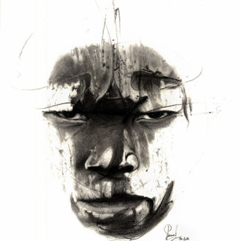 Drawing titled "La haine de l'occid…" by Sylvain Puech, Original Artwork, Graphite