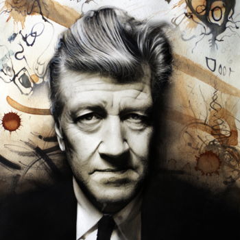 Dessin intitulée "David Lynch" par Sylvain Puech, Œuvre d'art originale, Autre